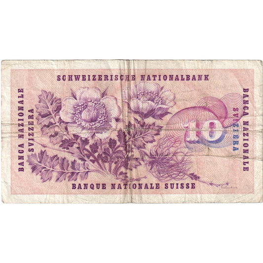 Suiza, 

10 Franken, 

21 de enero de 1965