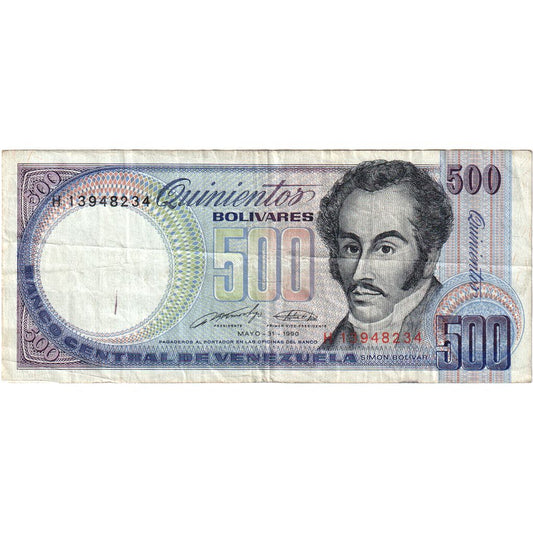 Venezuela, 
  
  500 bolívares, 
  
  1990-05-31