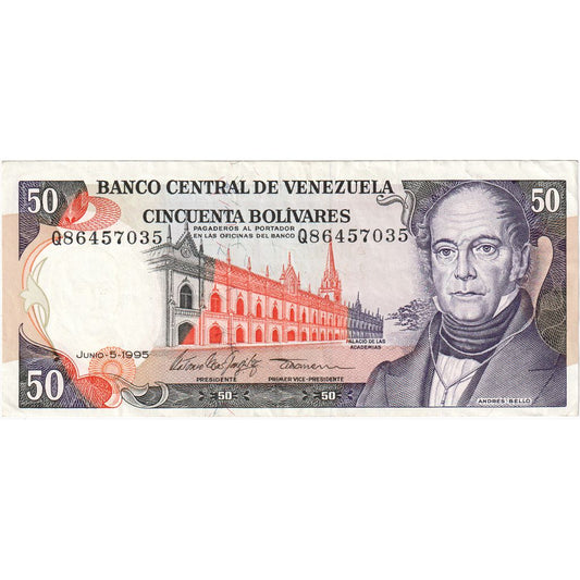 Venezuela, 
  
  50 bolívares, 
  
  1995-06-05