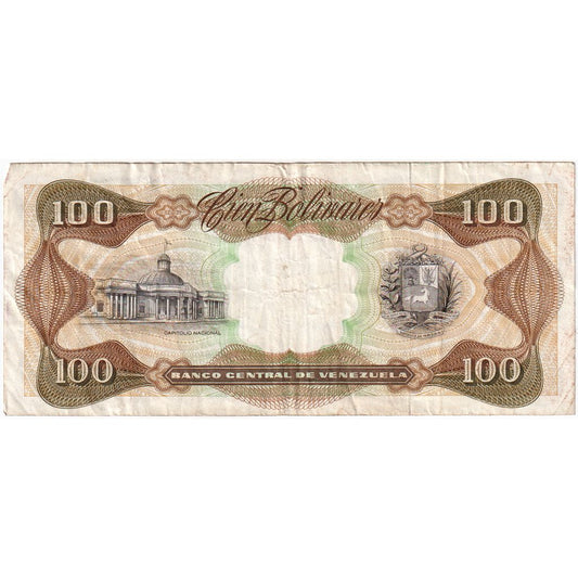 Venezuela, 
  
  100 bolívares, 
  
  1992-12-08