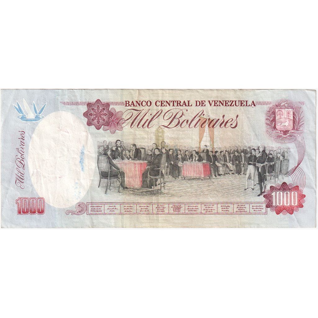 Venezuela, 
  
  1000 bolívares, 
  
  1991-08-08
