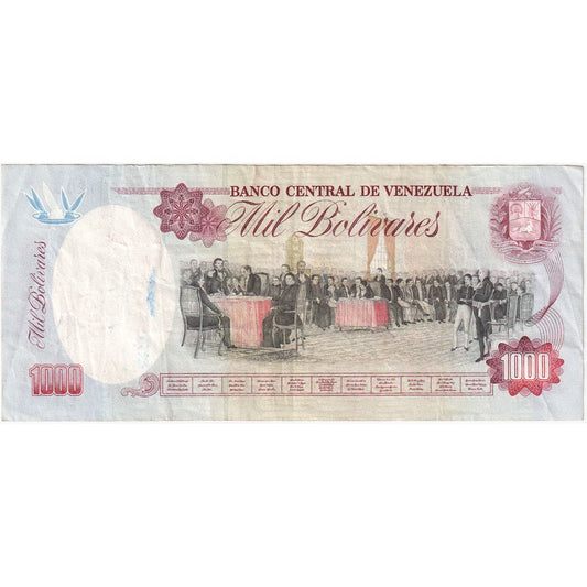 Venezuela, 
  
  1000 bolívares, 
  
  1991-08-08