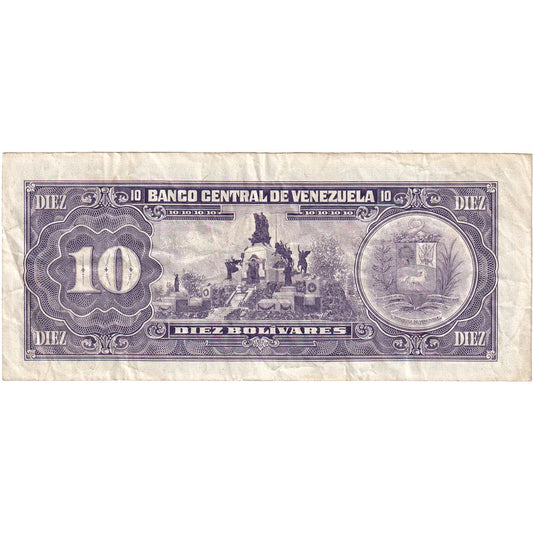 Venezuela, 
  
  10 bolívares, 
  
  1990-05-31