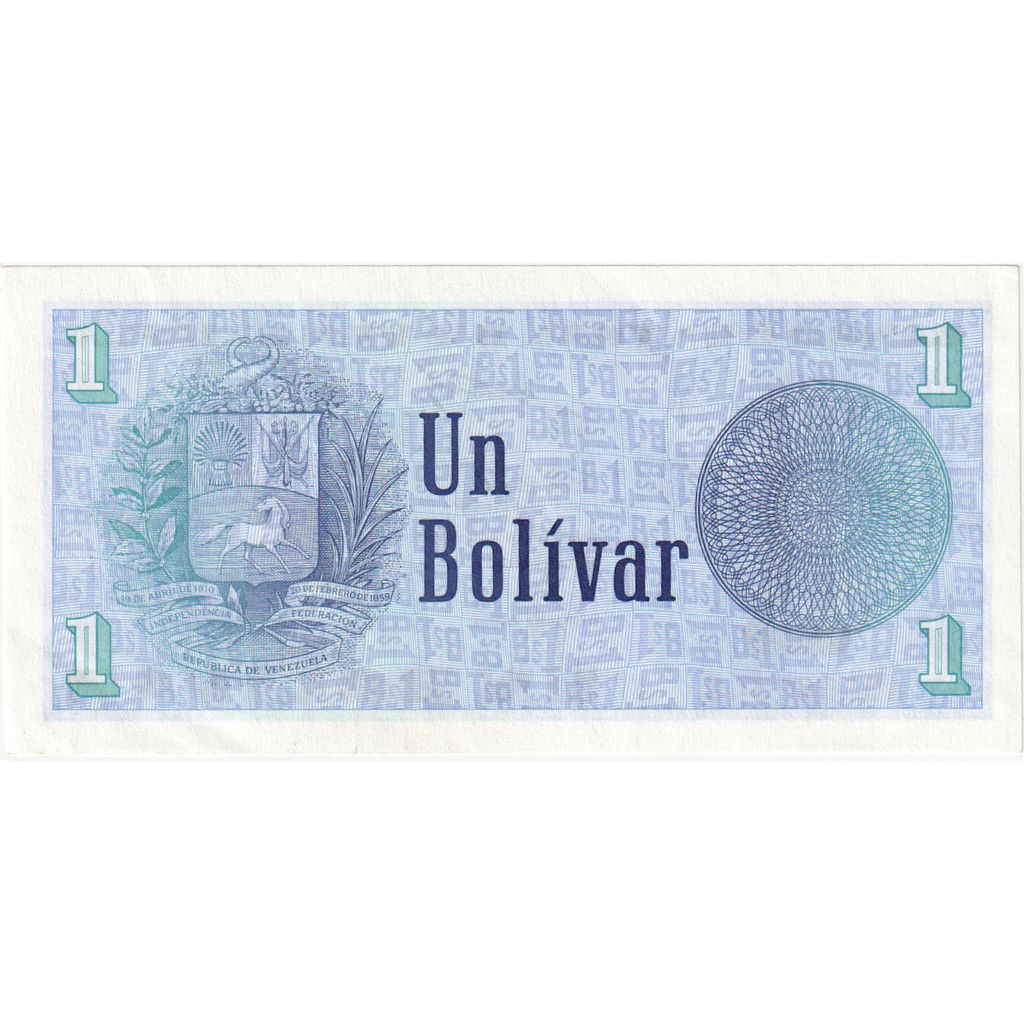 Venezuela, 

1 Bolívar, 

1989-10-05