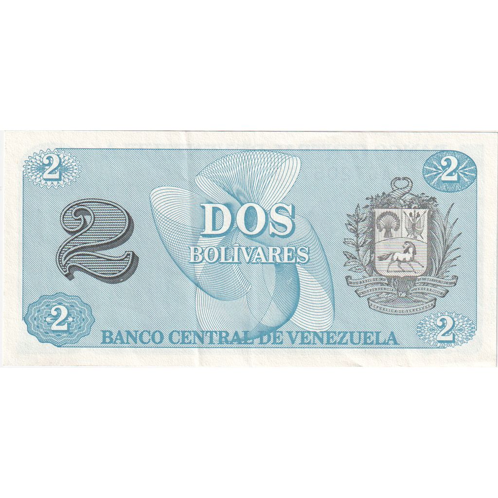 Venezuela, 
  
  2 bolívares, 
  
  1989-10-05