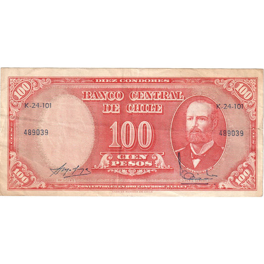 Chile, 
  
  100 Pesos = 10 Cóndores, 
  
  FE(40-45)