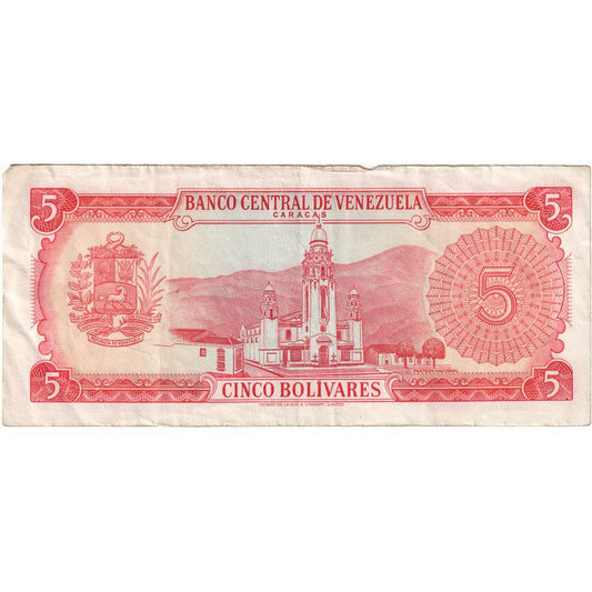 Venezuela, 
  
  5 bolívares, 
  
  1974-01-29