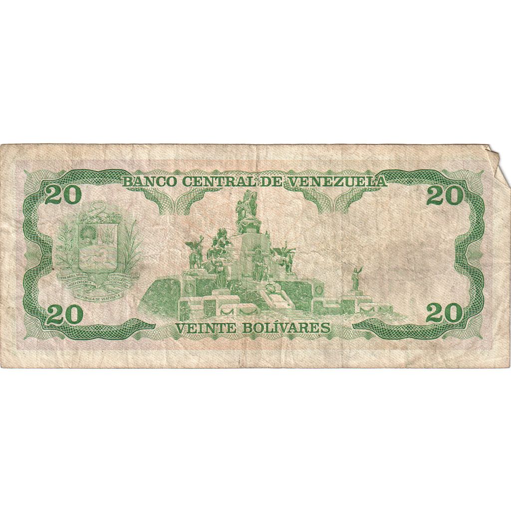 Venezuela, 
  
  20 bolívares, 
  
  1989-09-07