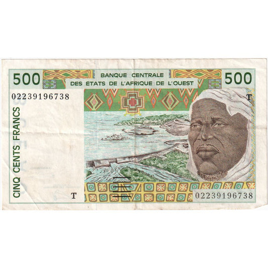 Estados de África Occidental, 

500 francos, 

Sin fecha (2002)
