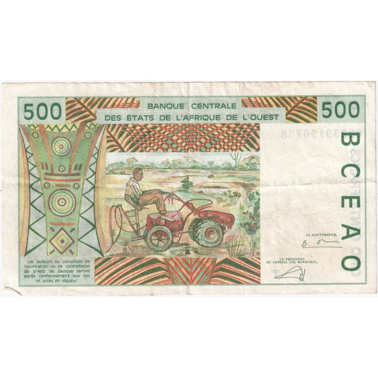 Estados de África Occidental, 

500 francos, 

Sin fecha (2002)