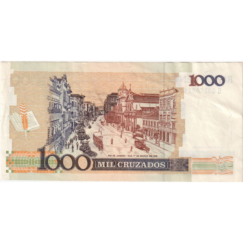 Brasil, 
  
  1 Cruzado Novo sobre 1000 Cruzados, 
  
  UA(55-58)