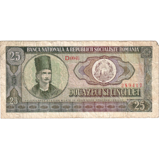 Rumania, 
  
  25 lei, 
  
  FV(20-25)