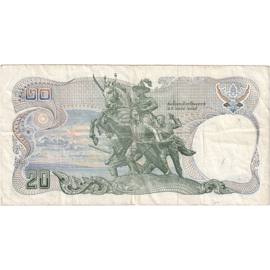 Tailandia, 

20 baht, 

VF (30-35)