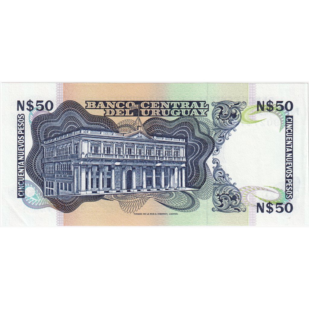 Uruguay, 
  
  50 nuevos pesos, 
  
  UNC(65-70)