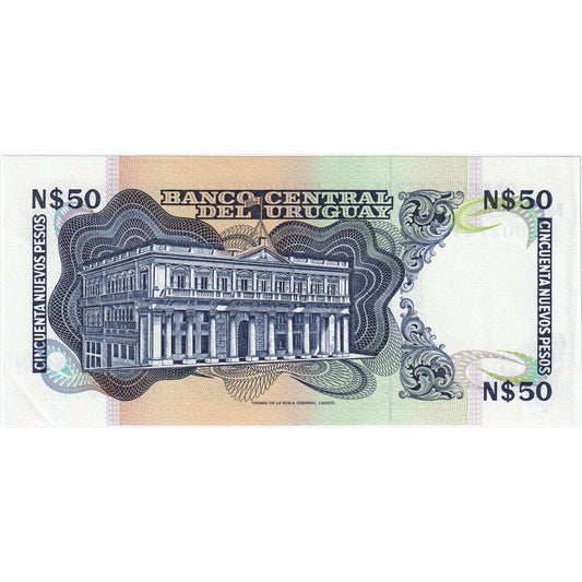 Uruguay, 
  
  50 nuevos pesos, 
  
  UNC(65-70)