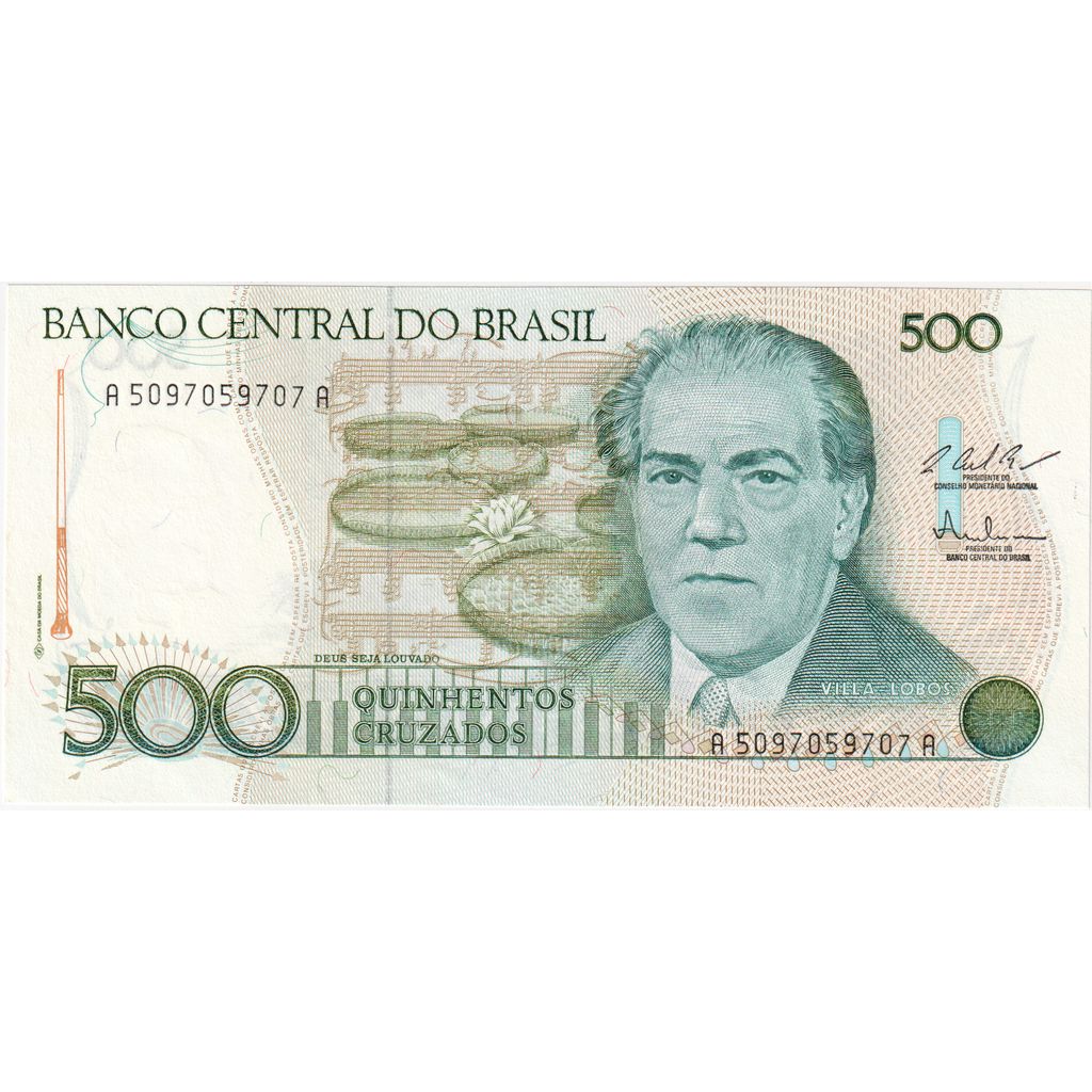 Brasil, 
  
  500 Cruzados, 
  
  UNC(65-70)