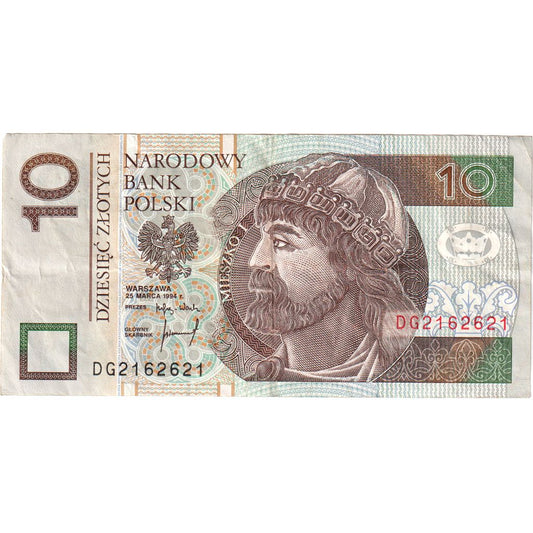 Polonia, 
  
  10 Zlotych, 
  
  1994-03-25