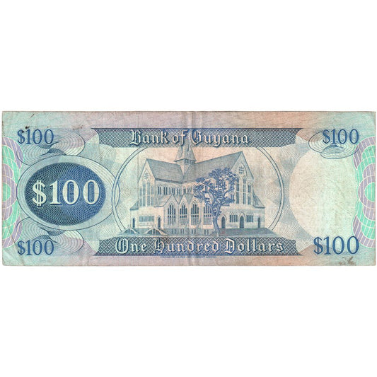 Guyana, 

100 dólares, 

EF(40-45)