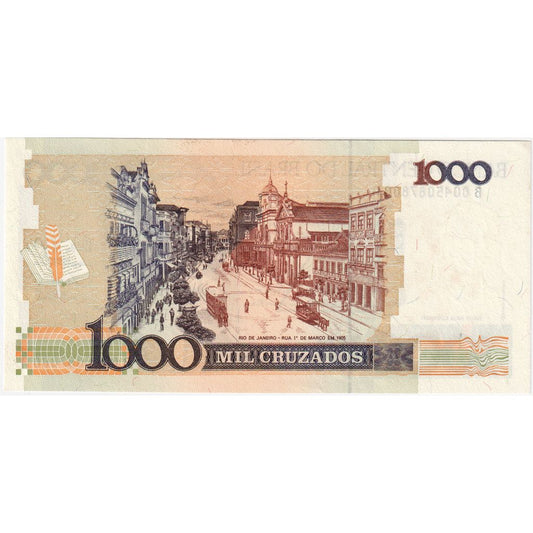 Brasil, 
  
  1 Cruzado Novo sobre 1000 Cruzados, 
  
  UNC(63)