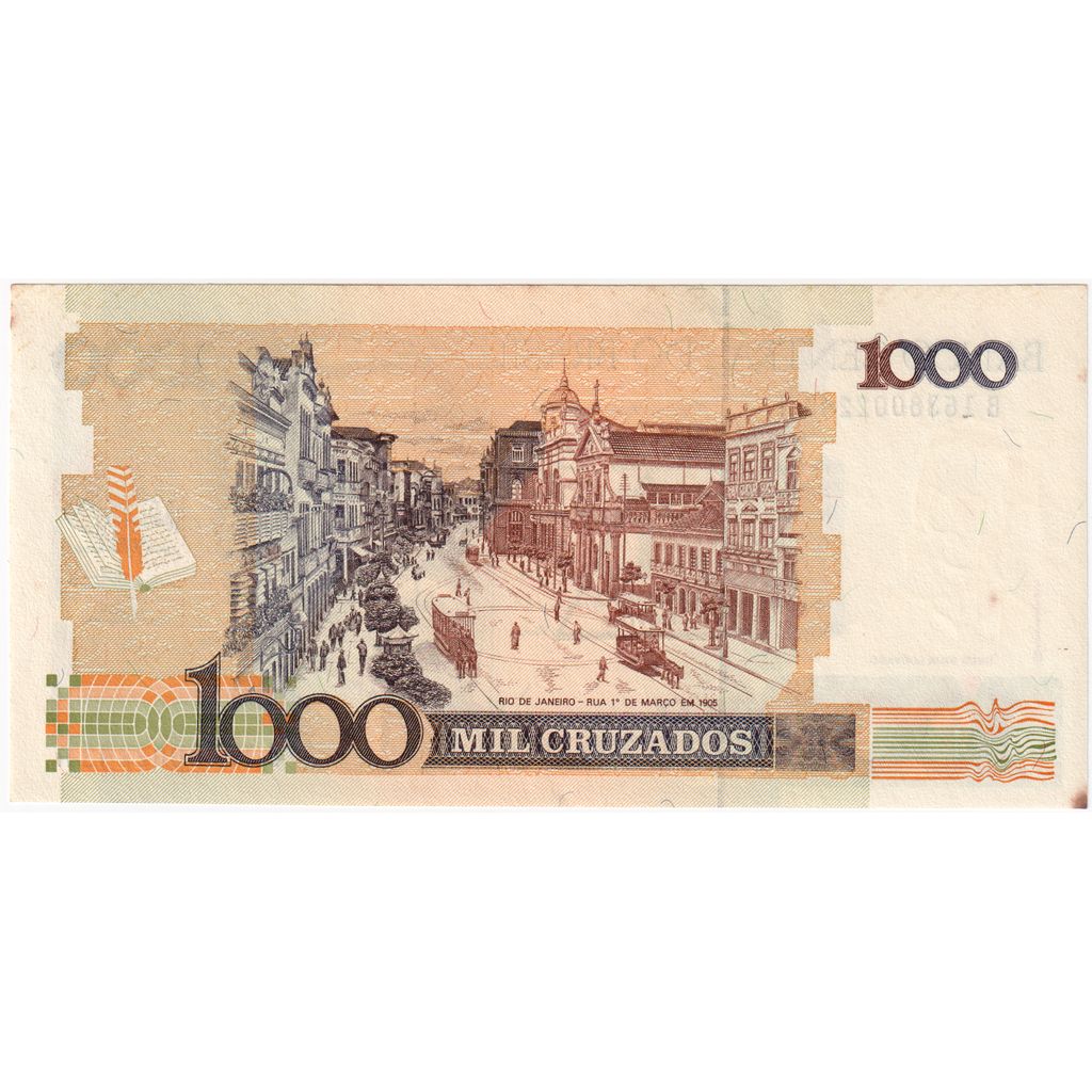 Brasil, 
  
  1 Cruzado Novo sobre 1000 Cruzados, 
  
  FE(40-45)