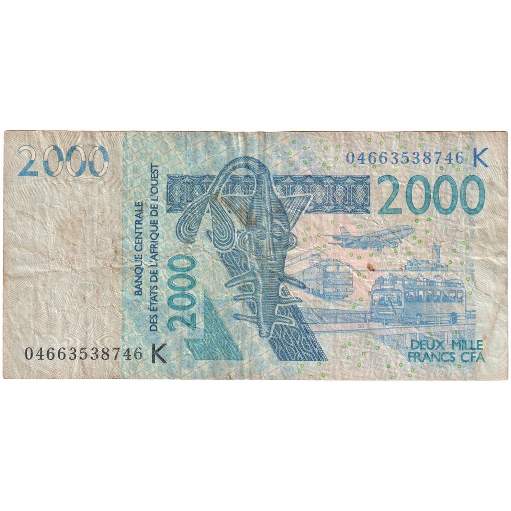 Estados de África Occidental, 

2000 francos, 

VF (30-35)