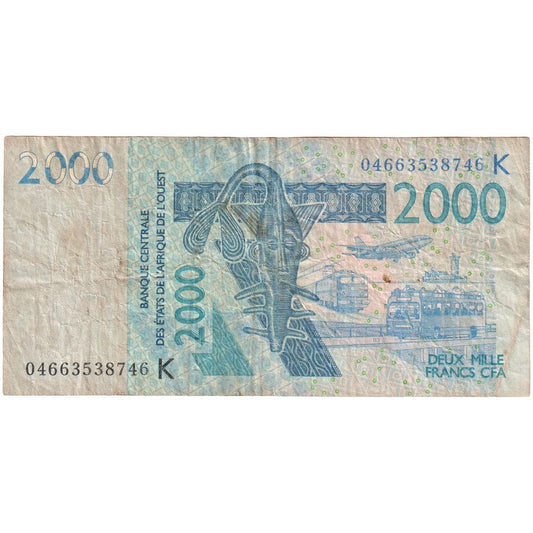 Estados de África Occidental, 

2000 francos, 

VF (30-35)