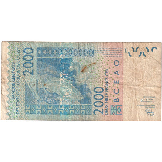 Estados de África Occidental, 

2000 francos, 

VF (30-35)