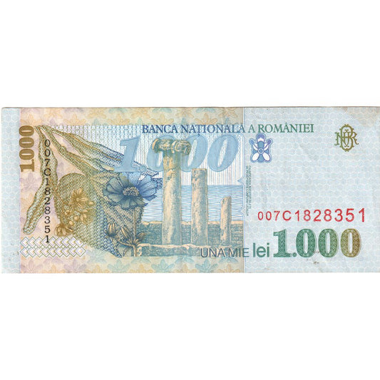 Rumania, 
  
  1000 lei, 
  
  FE(40-45)