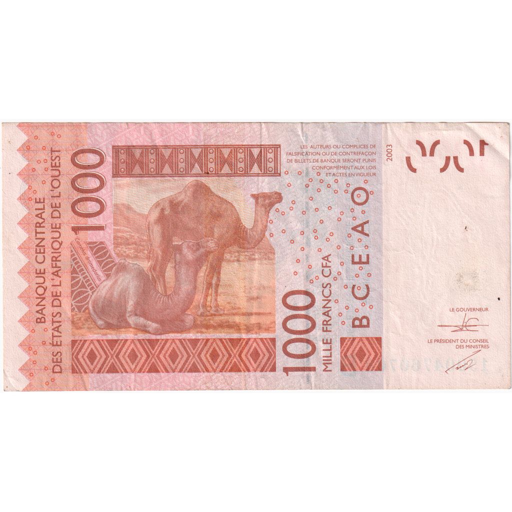 Estados de África Occidental, 

1000 francos, 

SNC(65-70)