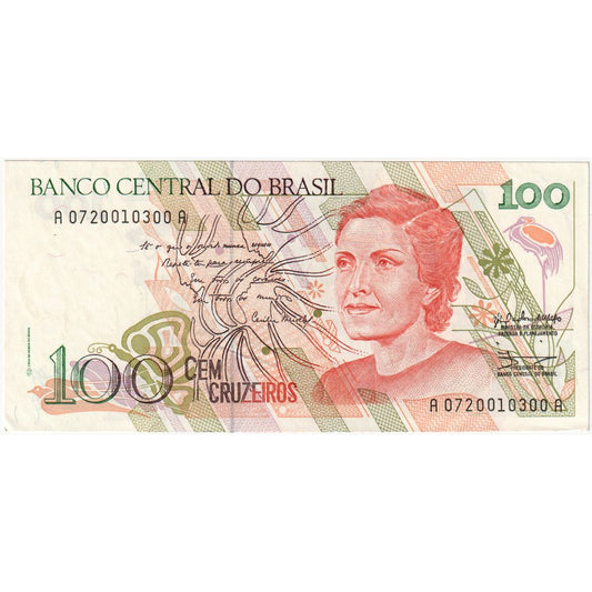 Brasil, 
  
  100 cruzeiros, 
  
  UNC(65-70)