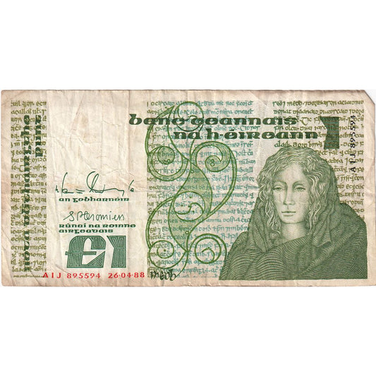 República de Irlanda, 

1 libra, 

9 de enero de 1989
