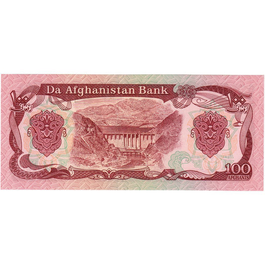 Afganistán, 
  
  100 afganos, 
  
  UNC(65-70)