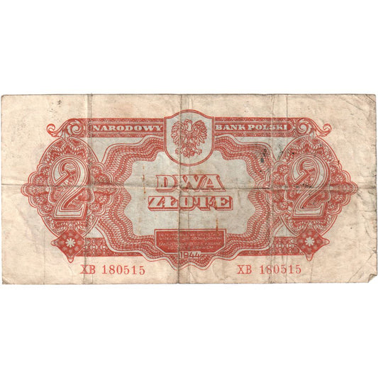 Polonia, 

2 Zlotys, 

VF (20-25)