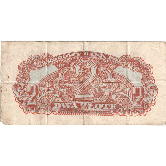 Polonia, 

2 Zlotys, 

VF (20-25)