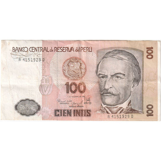 Perú, 
  
  100 Intis, 
  
  1985-02-01