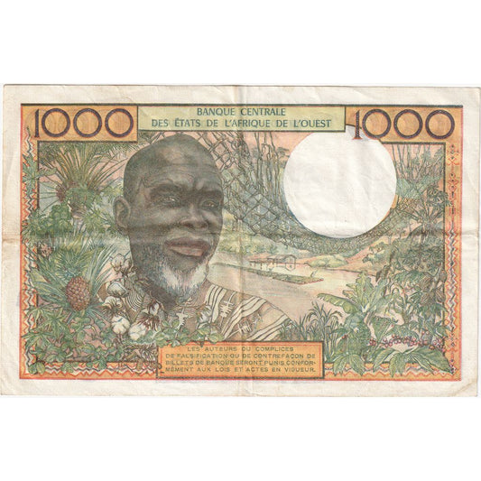 Estados de África Occidental, 

1000 francos, 

VF (30-35)