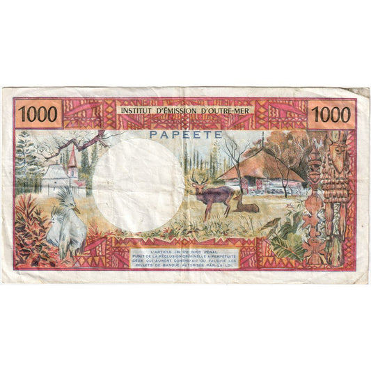 Tahití, 
  
  1000 francos, 
  
  papeete