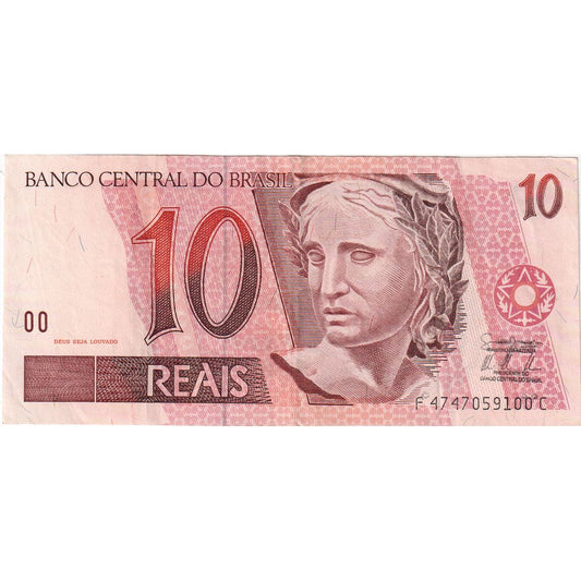 Brasil, 
  
  10 reales, 
  
  UA(55-58)