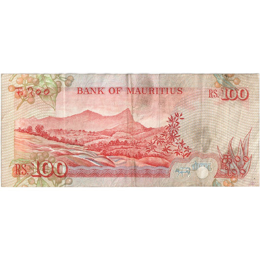 Mauricio, 

100 rupias, 

EF(40-45)