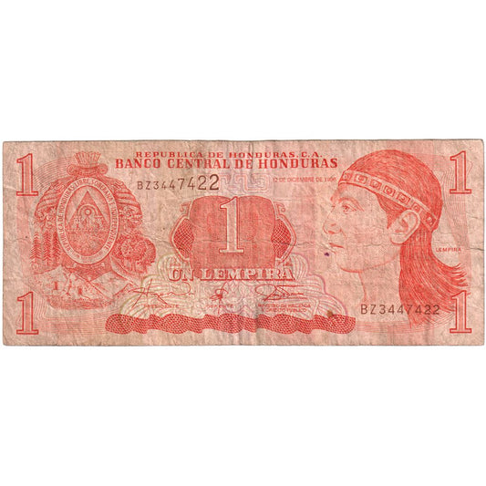 Honduras, 

1 Lempira, 

12/12/1996