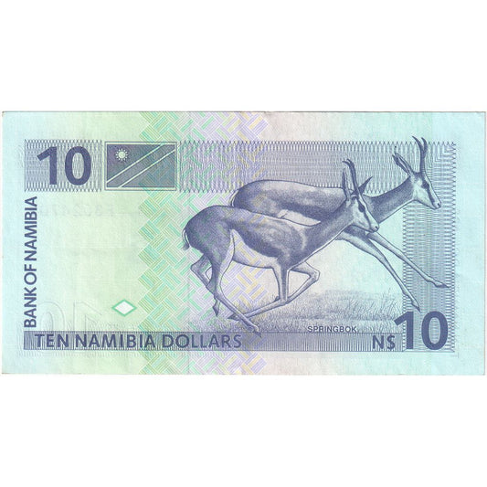 Namibia, 

10 dólares namibios, 

SIN CUP (65-70)