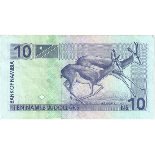 Namibia, 

10 dólares namibios, 

EF(40-45)