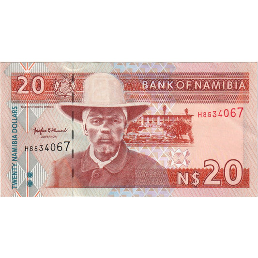 Namibia, 

20 dólares namibios, 

SIN CERTIFICACIÓN (65-70)