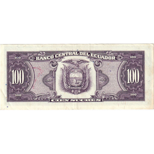 Ecuador, 
  
  100 sucres, 
  
  1990-04-20