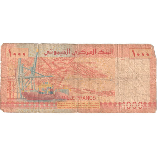 Yibuti, 
  
  1000 francos, 
  
  FV(20-25)