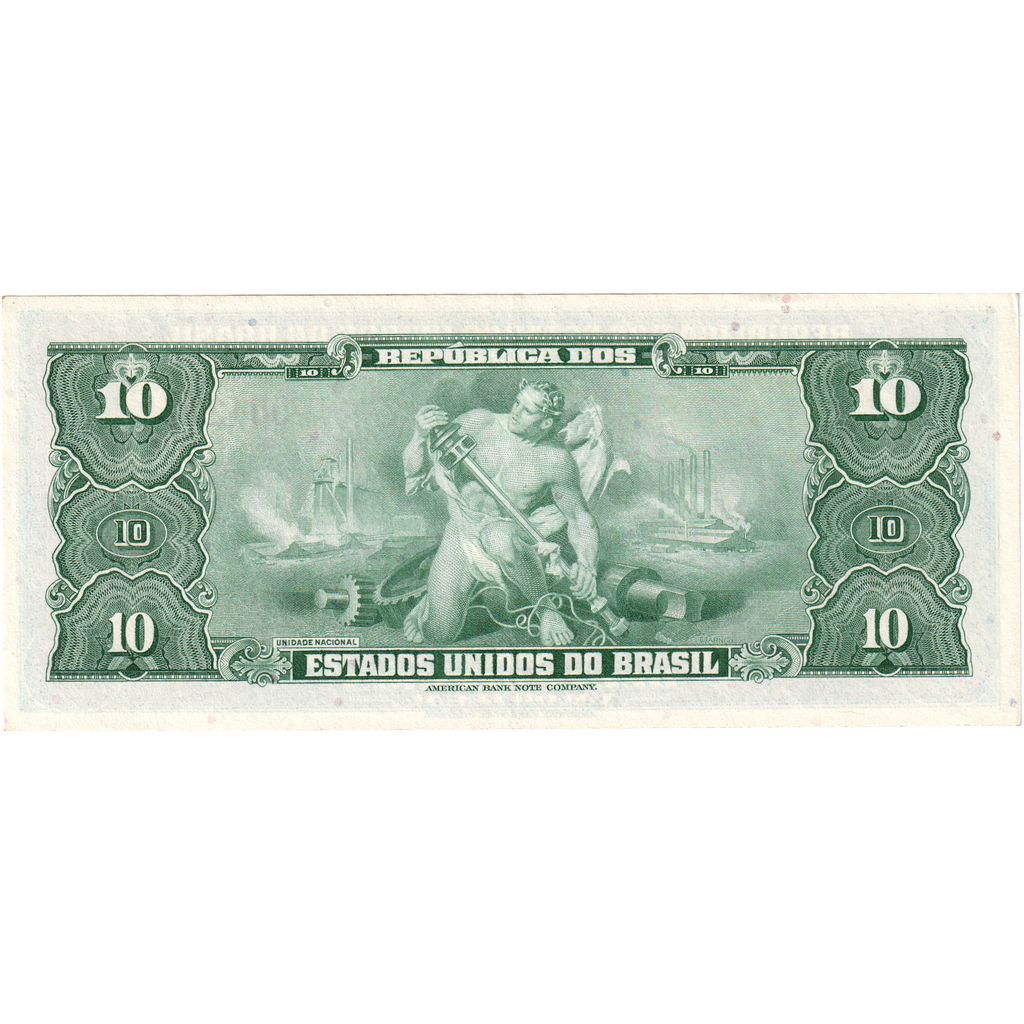 Brasil, 
  
  10 cruzeiros, 
  
  UNC(63)