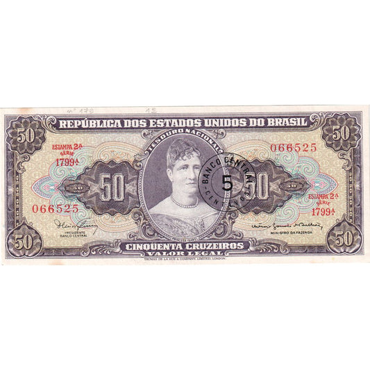 Brasil, 
  
  5 Centavos por 50 Cruzeiros, 
  
  UNC(65-70)