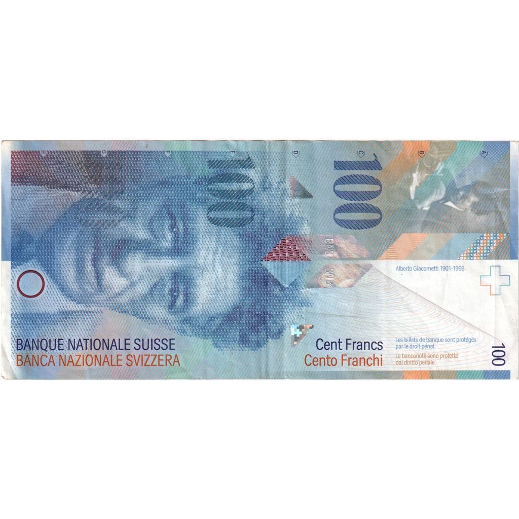 Suiza, 

100 francos, 

EF(40-45)