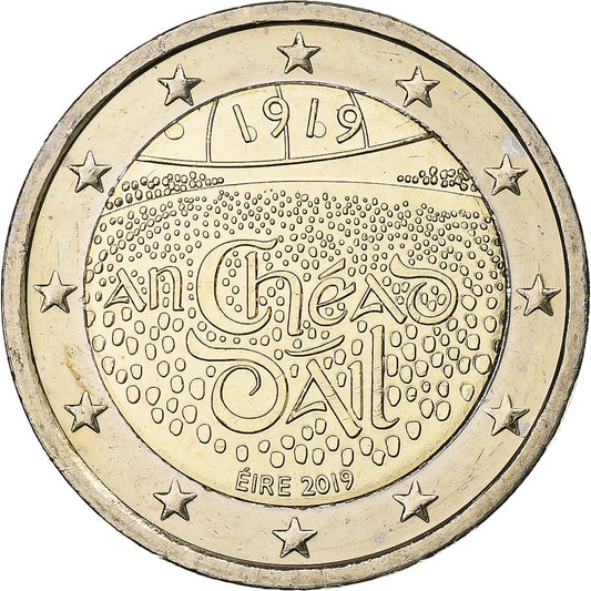 Irlanda, 
  
  2 euros, 
  
  Dáil Éireann