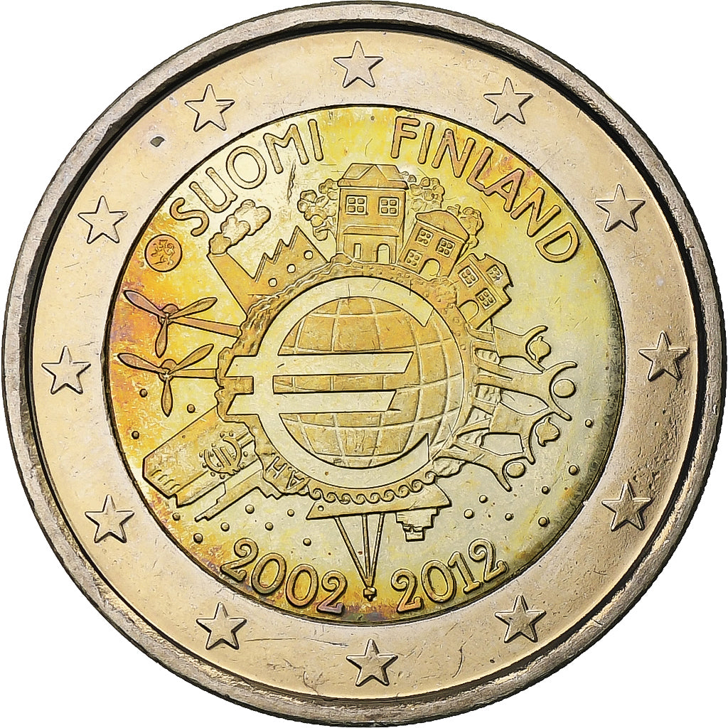 Finlandia, 
  
  2 euros, 
  
  Introducción del euro